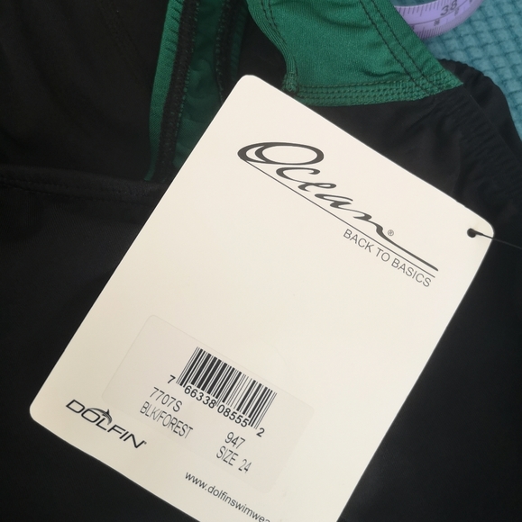 Dolphin Girls Swimwear Sz24 (5-6) Black Green New - Picture 5 of 5